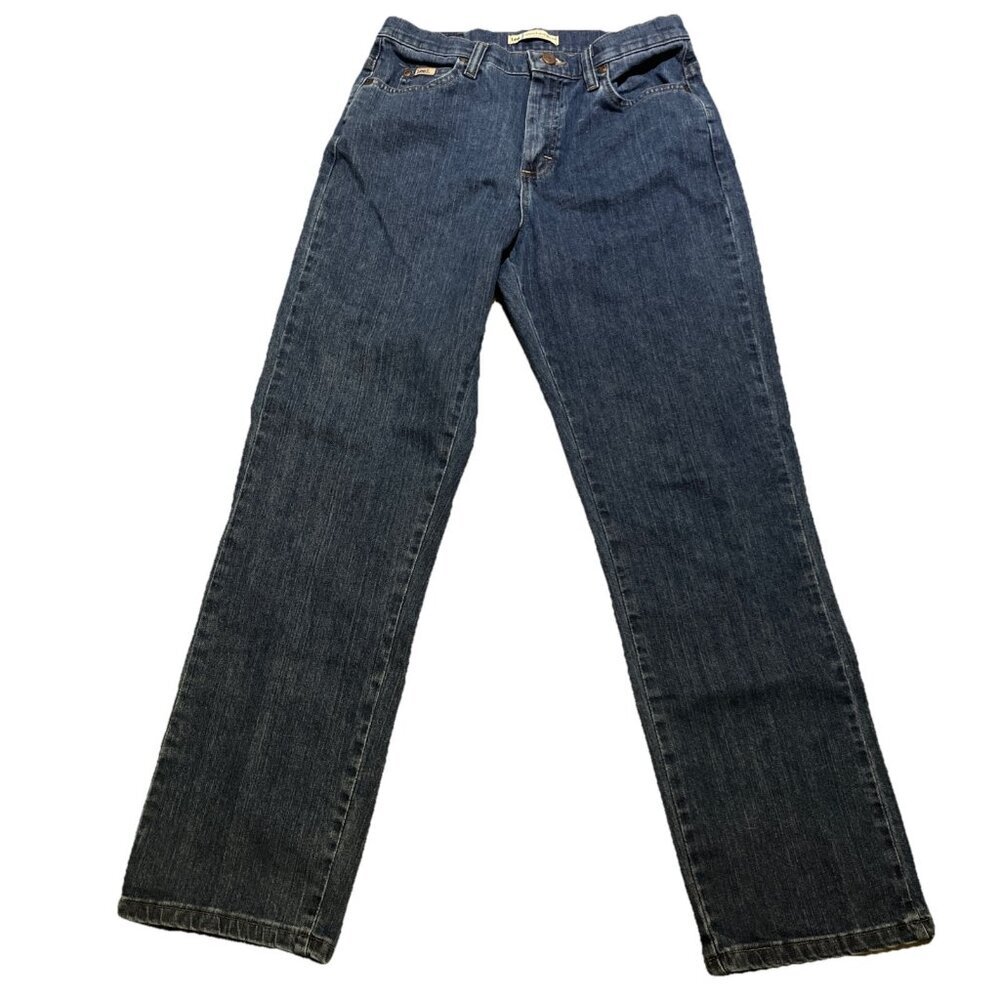 Lee Relaxed Fit At‎ the Waist Mid-Rise Straight Leg Medium Wash Jeans Size 6 Med